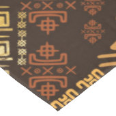 民族のアフリカパターン茶色および金#12 テーブルクロス (アングル)