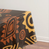 民族のアフリカパターン茶色および金#12 テーブルクロス (インサイチュ)