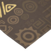 民族のアフリカパターン茶色および金#1 テーブルクロス (アングル)