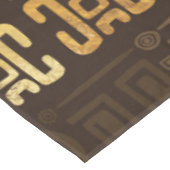 民族のアフリカパターン茶色および金#2 テーブルクロス (アングル)