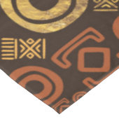 民族のアフリカパターン茶色および金#6 テーブルクロス (アングル)