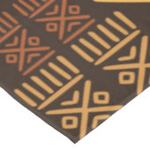 民族のアフリカパターン茶色および金#7 テーブルクロス (アングル)