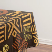 民族のアフリカパターン茶色および金#7 テーブルクロス (インサイチュ)