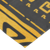 民族のアフリカパターン黄色および黒 テーブルクロス (アングル)