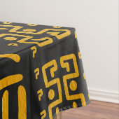 民族のアフリカパターン黄色および黒 テーブルクロス (インサイチュ)