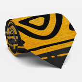民族のアフリカパターン黄色および黒 ネクタイ (ロール)