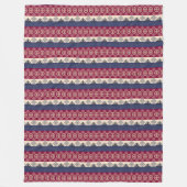 民族のアフリカ人のストライプなパターン。Adinkraのsimbols フリースブランケット (正面)