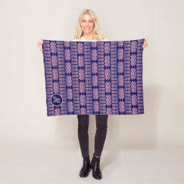 民族のアフリカ人のストライプの幾何学的なパターン フリースブランケット