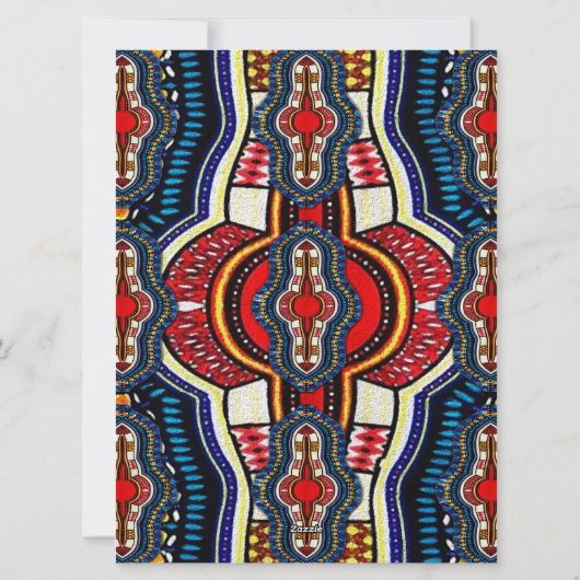 民族のアフリカ人のDashikiのレースのバレンタインデーカード シーズンカード (裏面)