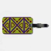 民族のアフリカ人はスタイルのデザインを編みました ラゲッジタグ (裏面横)