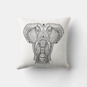 民族のインドゾウ クッション (裏面)