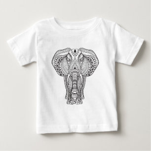 民族のインドゾウ ベビーTシャツ