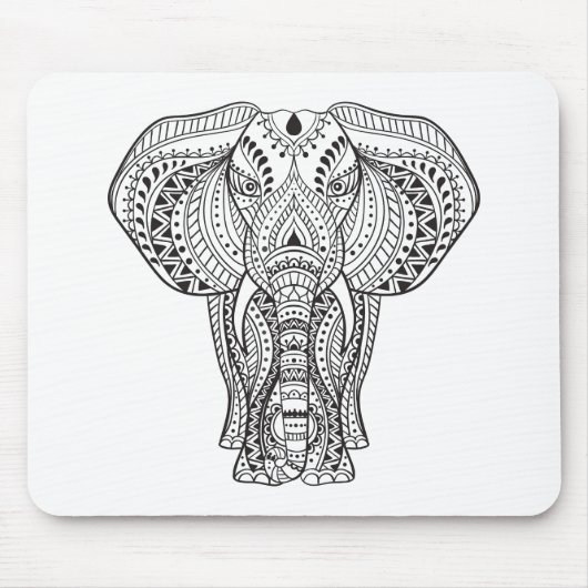 民族のインドゾウ マウスパッド (正面)