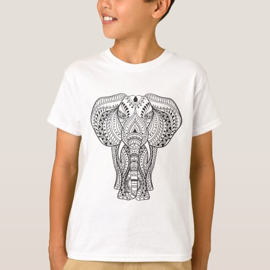 民族のインドゾウ Tシャツ (正面)