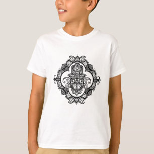 民族のオーナメントの落書きのHamsa Tシャツ