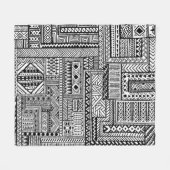 民族のオーナメント フリースブランケット (正面(横))