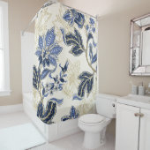 民族のシームレスなパターンとインディアンオーナメント。ヴィント シャワーカーテン (インサイチュ)