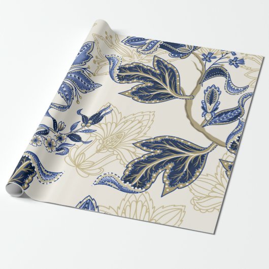 民族のシームレスなパターンとインディアンオーナメント。ヴィント ラッピングペーパー (アンロールド)