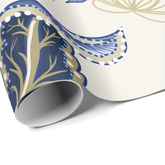 民族のシームレスなパターンとインディアンオーナメント。ヴィント ラッピングペーパー (ロールコーナー)