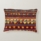 民族のシームレスなパターン アクセントクッション (裏面)