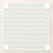 民族のスタイルによって編まれるパターン ガラスコースター (裏面)