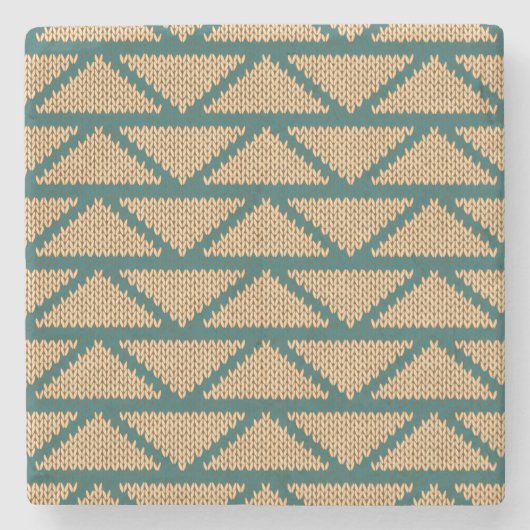 民族のスタイルによって編まれるパターン ストーンコースター (正面)