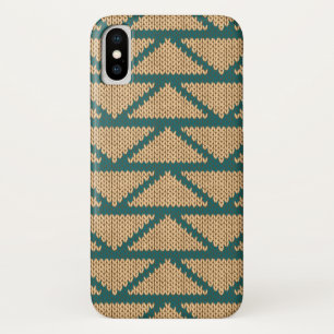 民族のスタイルによって編まれるパターン iPhone X ケース