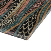 民族のスタイルの抽象的なパターン カッティングボード (角)