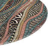 民族のスタイルの抽象的なパターン カッティングボード (角)