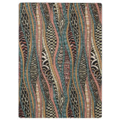 民族のスタイルの抽象的なパターン クリップボード (裏面)