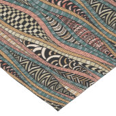 民族のスタイルの抽象的なパターン ショートテーブルランナー (コーナー)