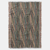 民族のスタイルの抽象的なパターン スローブランケット (正面縦)