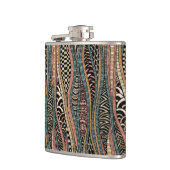 民族のスタイルの抽象的なパターン フラスク (左)