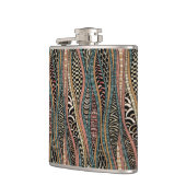 民族のスタイルの抽象的なパターン フラスク (左)