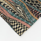 民族のスタイルの抽象的なパターン フリースブランケット (角)