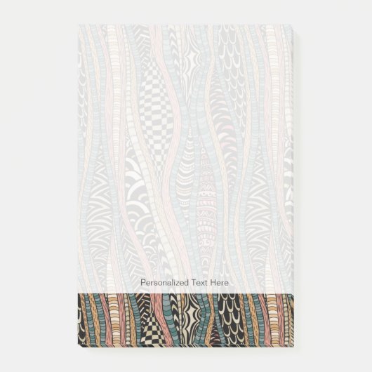 民族のスタイルの抽象的なパターン ポストイット (正面)