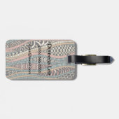 民族のスタイルの抽象的なパターン ラゲッジタグ (裏面横)