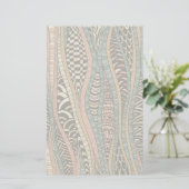 民族のスタイルの抽象的なパターン 便箋 (スタンド正面)