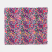 民族のスタイル動物パターン フリースブランケット (正面(横))