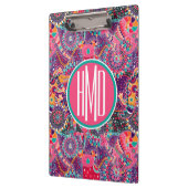 民族のスタイル動物パターン|モノグラム クリップボード (左)