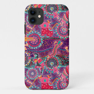 民族のスタイル動物パターン iPhone 11 ケース