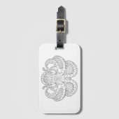 民族のパターン（の模様が）あるなタコ ラゲッジタグ (正面縦)