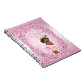 民族のプリンセスのチュチュのかわいいベビーシャワーの来客名簿 ノートブック (右側)