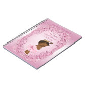 民族のプリンセスのチュチュのかわいいベビーシャワーの来客名簿 ノートブック (左側)