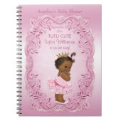 民族のプリンセスのチュチュのかわいいベビーシャワーの来客名簿 ノートブック (正面)