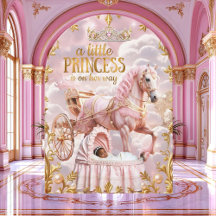 民族のプリンセス ピンク ベビーシャワー 馬車
