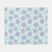 民族のペイズリーパターン フリースブランケット (正面(横))