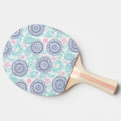 民族のペイズリーパターン 卓球ラケット (横)