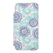 民族のペイズリーパターン INCIPIO iPhoneウォレットケース (フォリオ 正面)