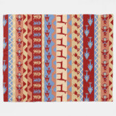 民族のペルーのインカ人動物のラマ魚および鳥 フリースブランケット (正面(横))